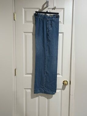 Young Fabulous & Broke Women's Wide Leg Blue Denim Jeans
